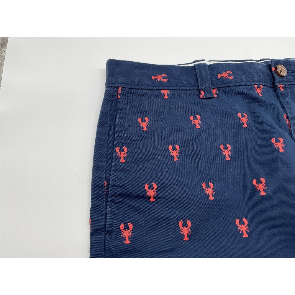 J.Crew Lobster Print Shorts Preppy Casual Flat Front Size 33 - Picture 3 of 10